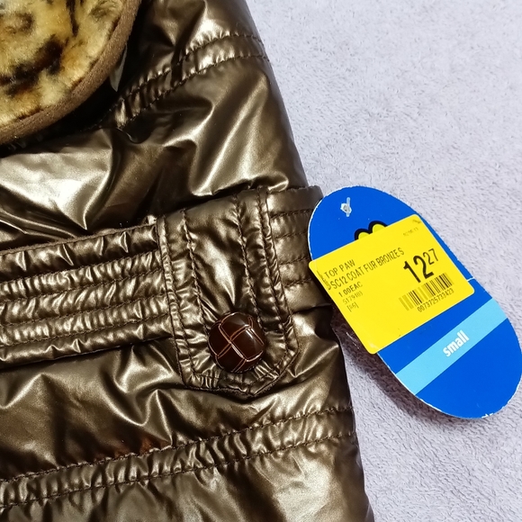 Top Paw bronze coat with fur collar coat for dogs new with tag - Picture 4 of 7